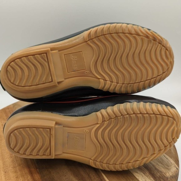 Bass Mandarin‎ Short Duck Boots Woman's Size 6 Black Gray Wool - Picture 9 of 14